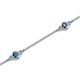 2 - Aizza (5 Stn/3mm) Blue Diamond Station Bracelet 