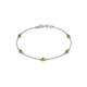 1 - Aizza (5 Stn/3mm) Yellow Diamond Station Bracelet 