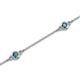 2 - Aizza (5 Stn/3mm) London Blue Topaz Station Bracelet 