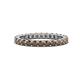 1 - Joyce 2.70 mm Round Smoky Quartz Eternity Band 