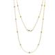 1 - Lien (13 Stn/2.3mm) Yellow and White Diamond on Cable Necklace 