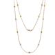 1 - Lien (13 Stn/2.6mm) Yellow and White Diamond on Cable Necklace 