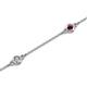 2 - Aizza (5 Stn/3mm) Petite Ruby and Diamond Station Bracelet 