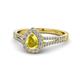 1 - Raisa Desire Yellow Sapphire and Diamond Halo Engagement Ring 