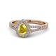 1 - Raisa Desire Yellow Sapphire and Diamond Halo Engagement Ring 