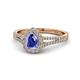 1 - Raisa Desire Tanzanite and Diamond Halo Engagement Ring 