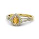 1 - Raisa Desire Citrine and Diamond Halo Engagement Ring 