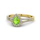 1 - Raisa Desire Peridot and Diamond Halo Engagement Ring 