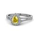 1 - Raisa Desire Yellow Sapphire and Diamond Halo Engagement Ring 