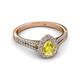 2 - Raisa Desire Yellow Sapphire and Diamond Halo Engagement Ring 