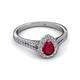 2 - Raisa Desire Ruby and Diamond Halo Engagement Ring 