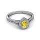 2 - Raisa Desire Yellow Sapphire and Diamond Halo Engagement Ring 