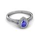 2 - Raisa Desire Tanzanite and Diamond Halo Engagement Ring 