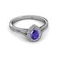 2 - Raisa Desire Iolite and Diamond Halo Engagement Ring 
