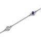 2 - Aizza (5 Stn/3mm) Petite Blue Sapphire and Diamond Station Bracelet 