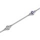 2 - Aizza (5 Stn/3mm) Petite Iolite and Diamond Station Bracelet 