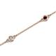 2 - Aizza (5 Stn/3mm) Petite Red Garnet and Diamond Station Bracelet 