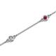2 - Aizza (5 Stn/3mm) Petite Rhodolite Garnet and Diamond Station Bracelet 
