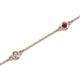 2 - Aizza (5 Stn/3mm) Petite Rhodolite Garnet and Diamond Station Bracelet 