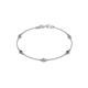1 - Aizza (5 Stn/3mm) Petite Blue and White Diamond Station Bracelet 