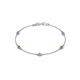 1 - Aizza (5 Stn/3mm) Petite Yellow and White Diamond Station Bracelet 