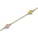 2 - Aizza (5 Stn/3mm) Petite Yellow and White Diamond Station Bracelet 