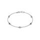1 - Aizza (5 Stn/3mm) Petite Smoky Quartz and Diamond Station Bracelet 