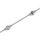 2 - Aizza (5 Stn/3mm) Petite Smoky Quartz and Diamond Station Bracelet 