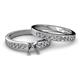 2 - Enya Classic Round Diamond Semi Mount Bridal Set Ring 