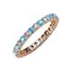 3 - Joyce 2.70 mm Blue Topaz and Diamond Eternity Band 