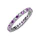 3 - Joyce 2.70 mm Amethyst and Diamond Eternity Band 