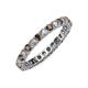 3 - Joyce 2.70 mm Smoky Quartz and Diamond Eternity Band 