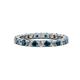 1 - Joyce 2.70 mm Blue and White Diamond Eternity Band 