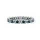 1 - Joyce 2.70 mm London Blue Topaz and Diamond Eternity Band 