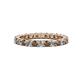1 - Joyce 2.70 mm Smoky Quartz and Diamond Eternity Band 