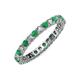 3 - Joyce 2.70 mm Emerald and Diamond Eternity Band 