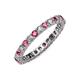 4 - Joyce 2.70 mm Pink Tourmaline and Diamond Eternity Band 