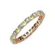 4 - Joyce 2.70 mm Peridot and Diamond Eternity Band 