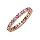 4 - Joyce 2.70 mm Pink Tourmaline and Diamond Eternity Band 