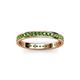 3 - Livia 1.70 mm Green Garnet Eternity Band 