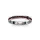 3 - Livia 1.70 mm Red Garnet Eternity Band 