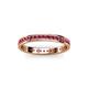 3 - Livia 1.70 mm Rhodolite Garnet Eternity Band 