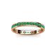 3 - Livia 1.70 mm Emerald Eternity Band 