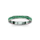 3 - Livia 1.70 mm Emerald Eternity Band 