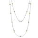 1 - Lien (13 Stn/3mm) Yellow Diamond on Cable Necklace 