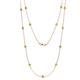 1 - Lien (13 Stn/3mm) Yellow Diamond on Cable Necklace 