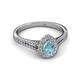2 - Raisa Desire Aquamarine and Diamond Halo Engagement Ring 