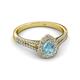 2 - Raisa Desire Aquamarine and Diamond Halo Engagement Ring 
