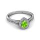 2 - Raisa Desire Peridot and Diamond Halo Engagement Ring 