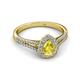 2 - Raisa Desire Yellow Sapphire and Diamond Halo Engagement Ring 